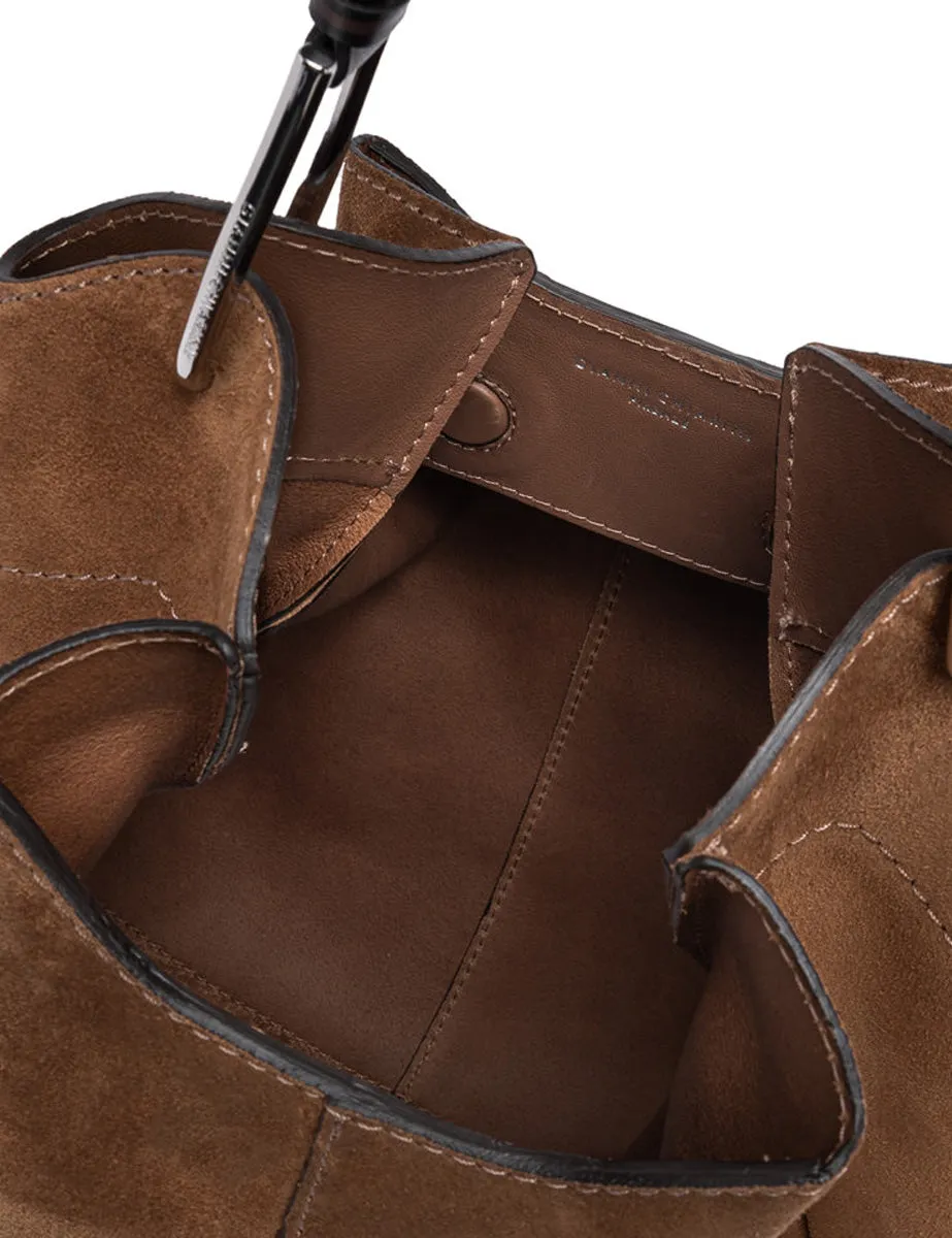borsa scamosciata era cognac