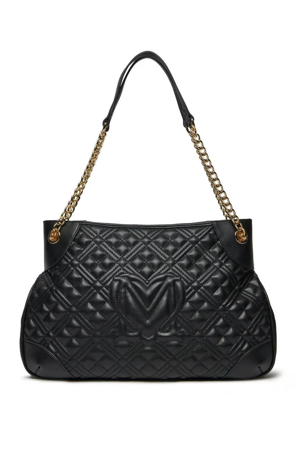 BORSA SHOPPER NERA LOVE MOSCHINO TRAPUNTATA 4012