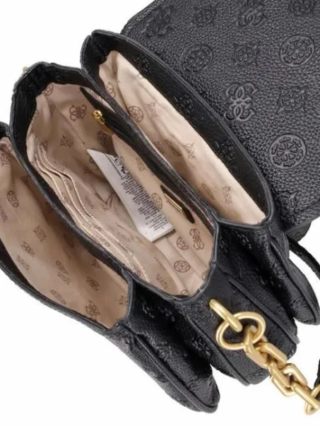 Borsa Simil Pelle Guess Izzy Peony PD920920 Nero Logo