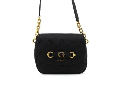 Borsa Simil Pelle Guess Izzy Peony PD920920 Nero Logo