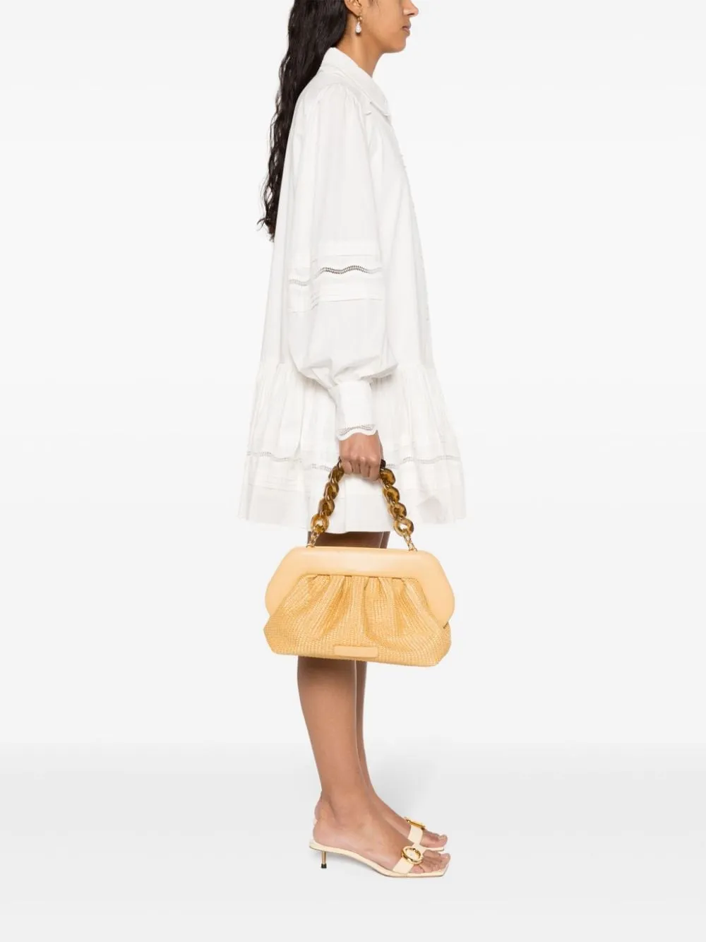 Borsa tote bios straw in beige - donna