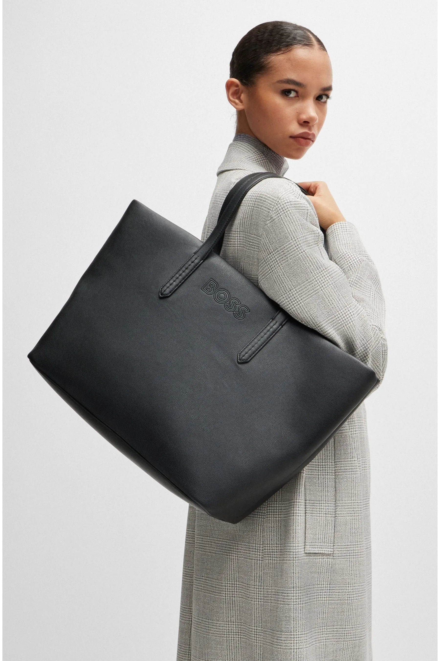 BOSS - Borsa tote con pochette rimovibile