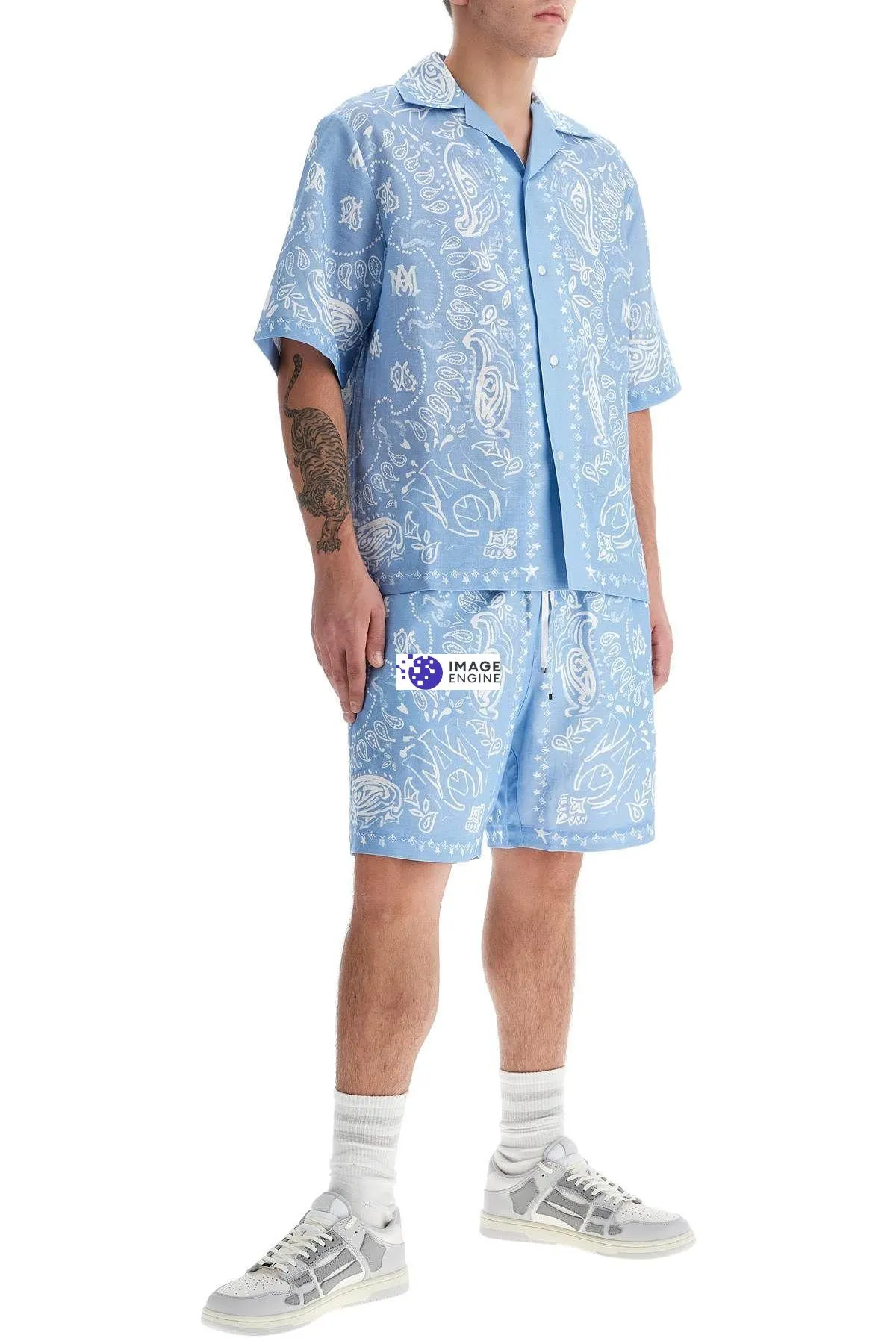 Camicia manica corta Bandana Watercolor
