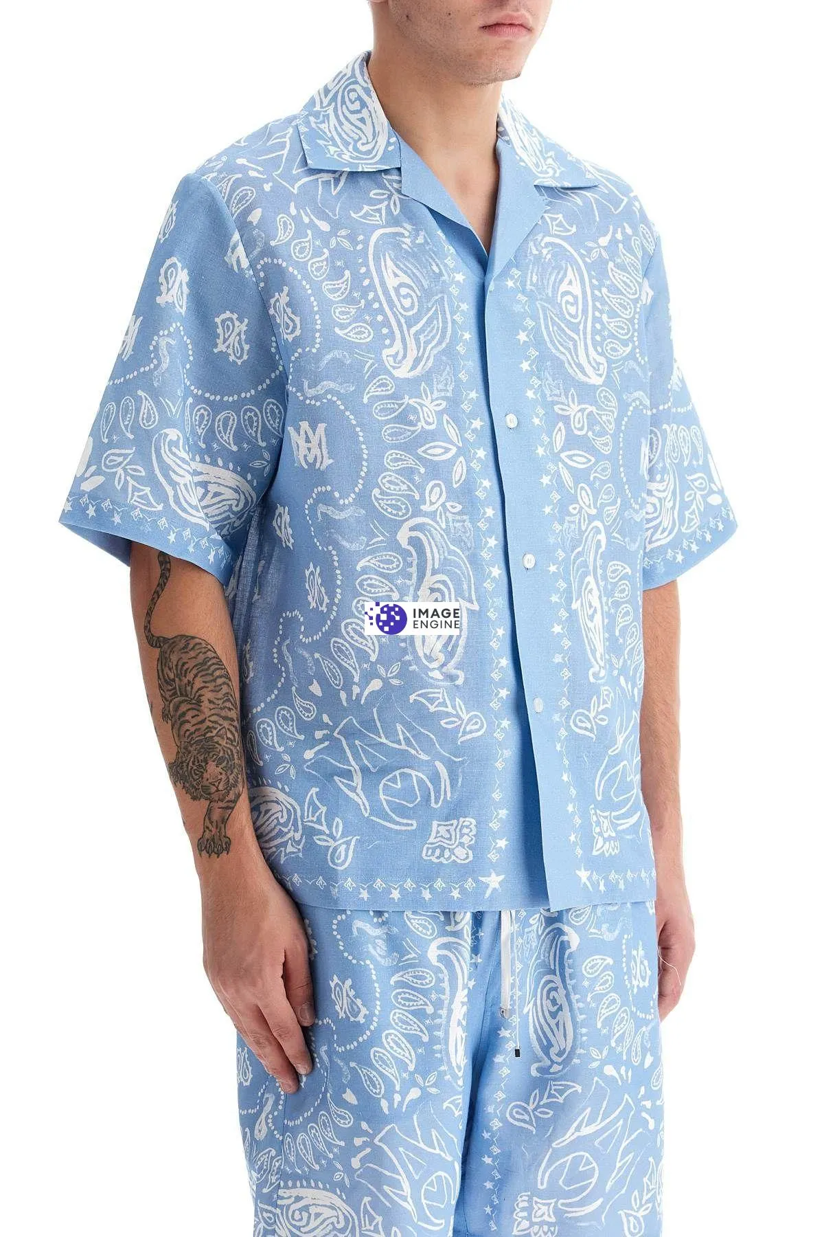 Camicia manica corta Bandana Watercolor