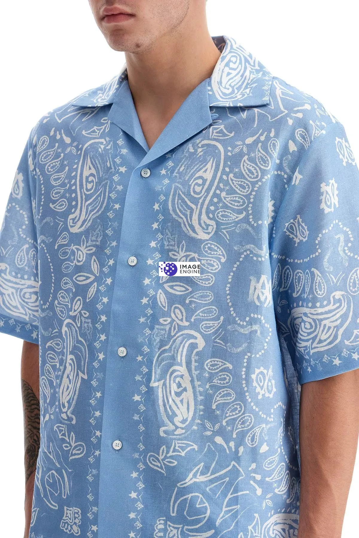 Camicia manica corta Bandana Watercolor