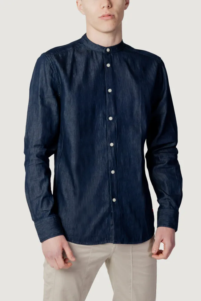 Camicia manica lunga PEUTEREY iberis cha 01 Denim scuro