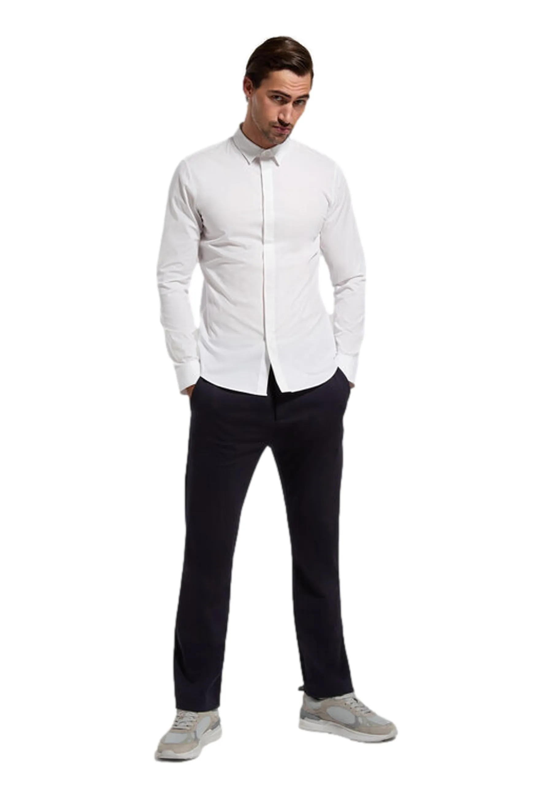 CAMICIA UOMO POPELINE STRETCH