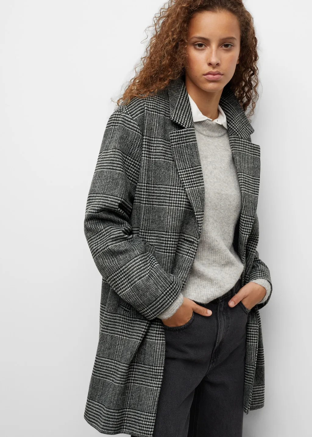 Cappotto lana quadri