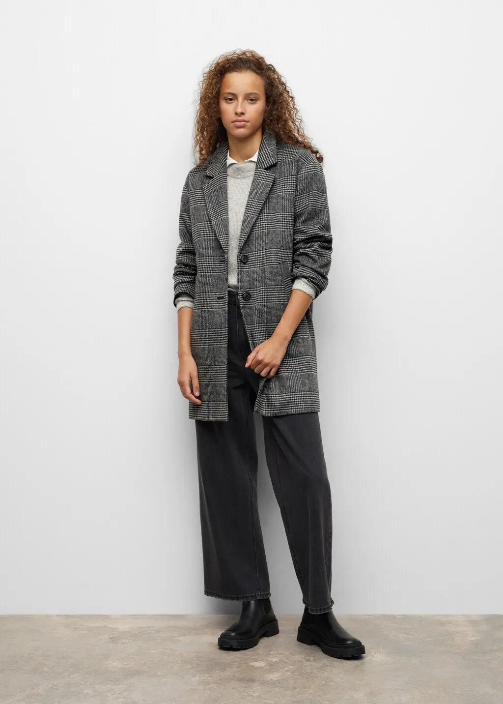 Cappotto lana quadri