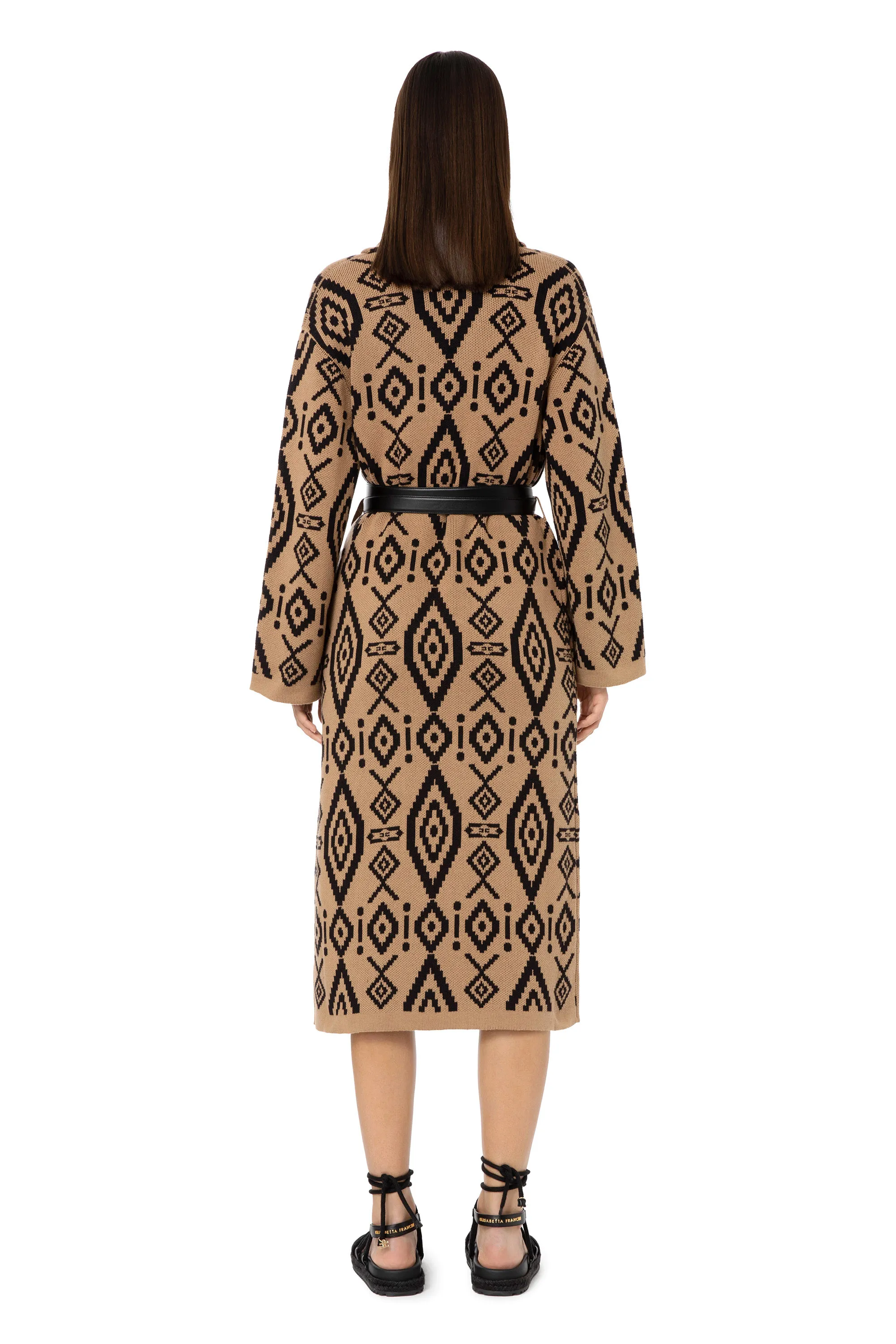 Cappotto lungo disegno rombo