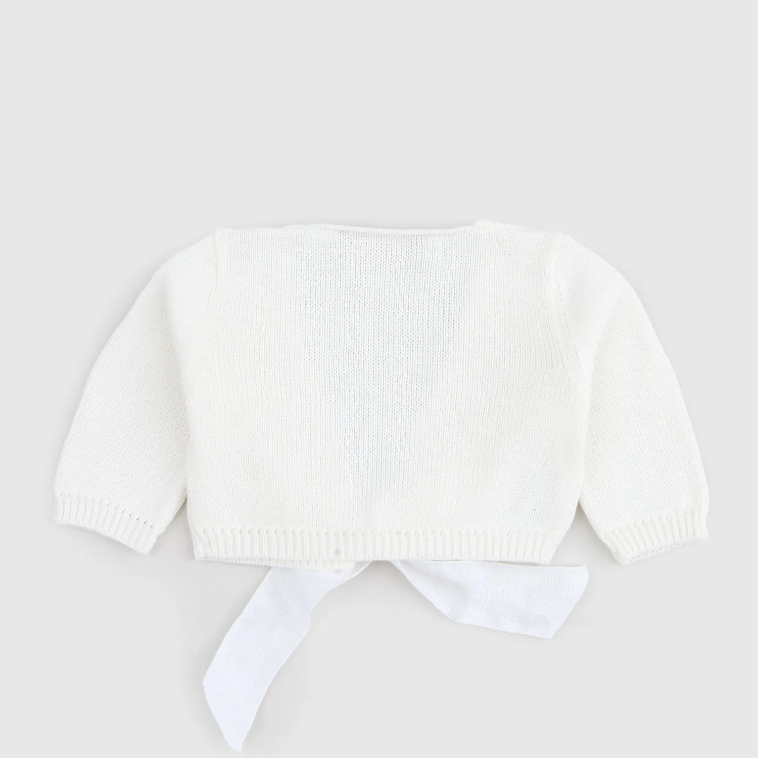 Cardigan Bianco Neonata Fiocco