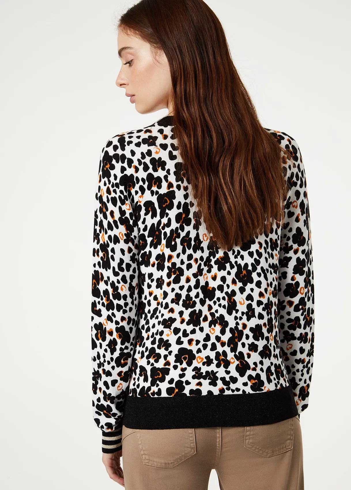 Cardigan con stampa