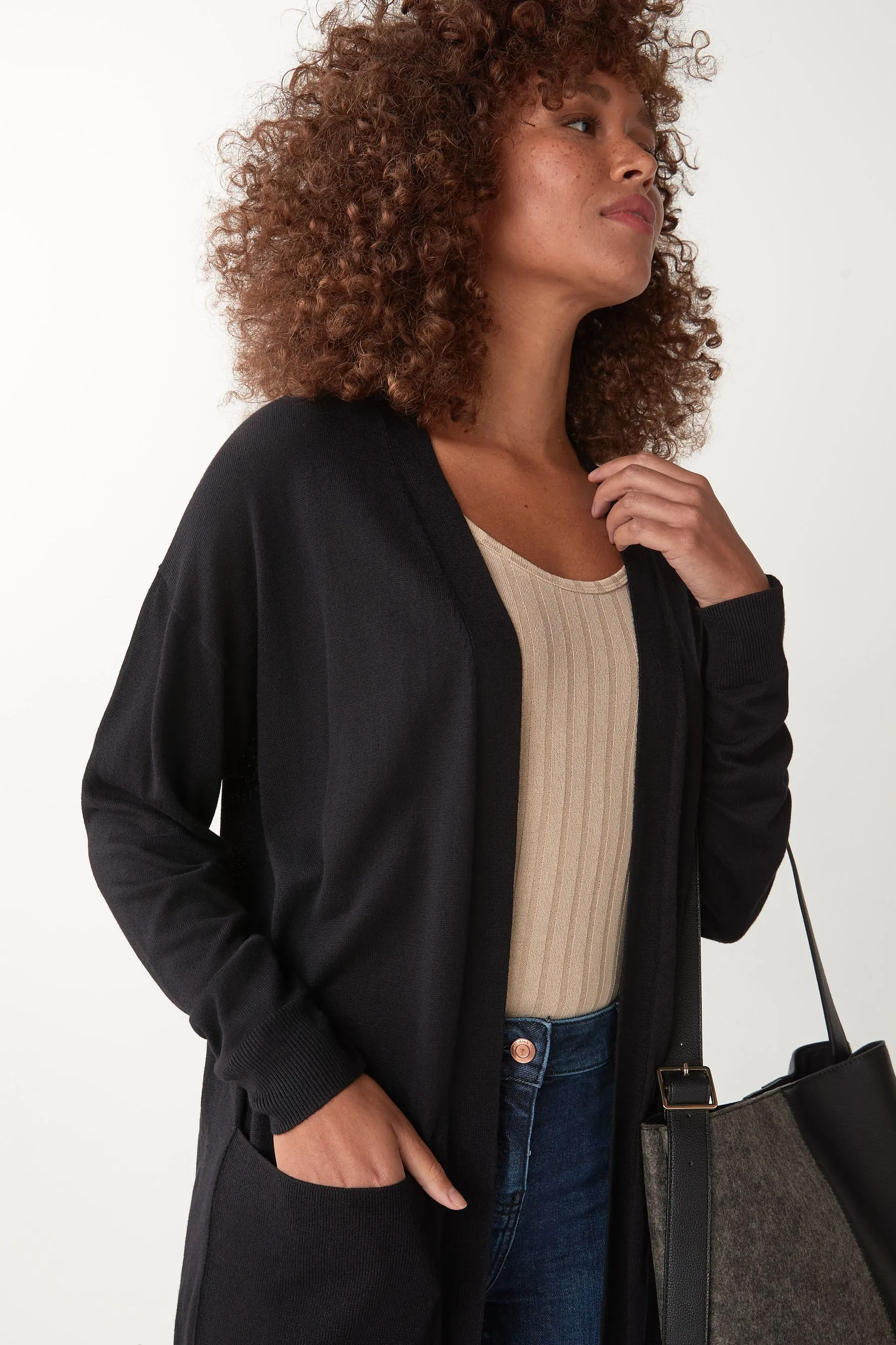 Cardigan dal taglio lungo