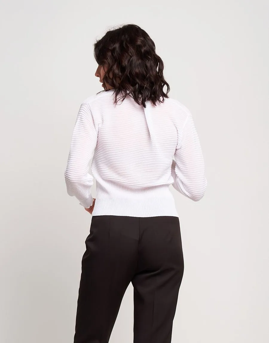 Cardigan faille con maniche a palloncino