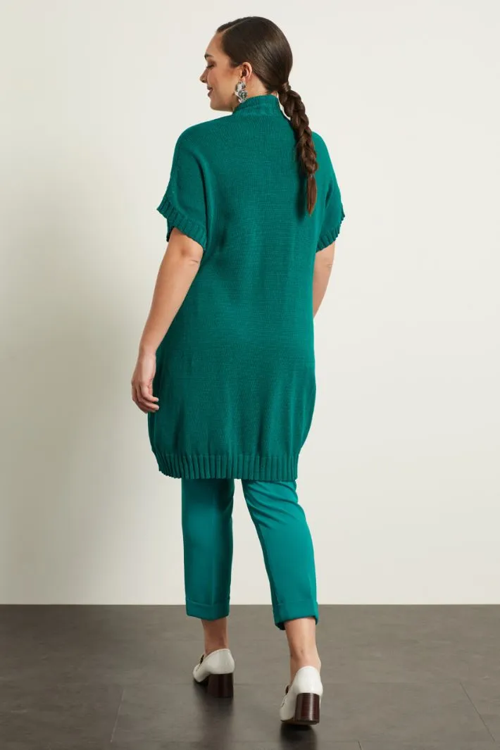 Cardigan in cotone con cintura