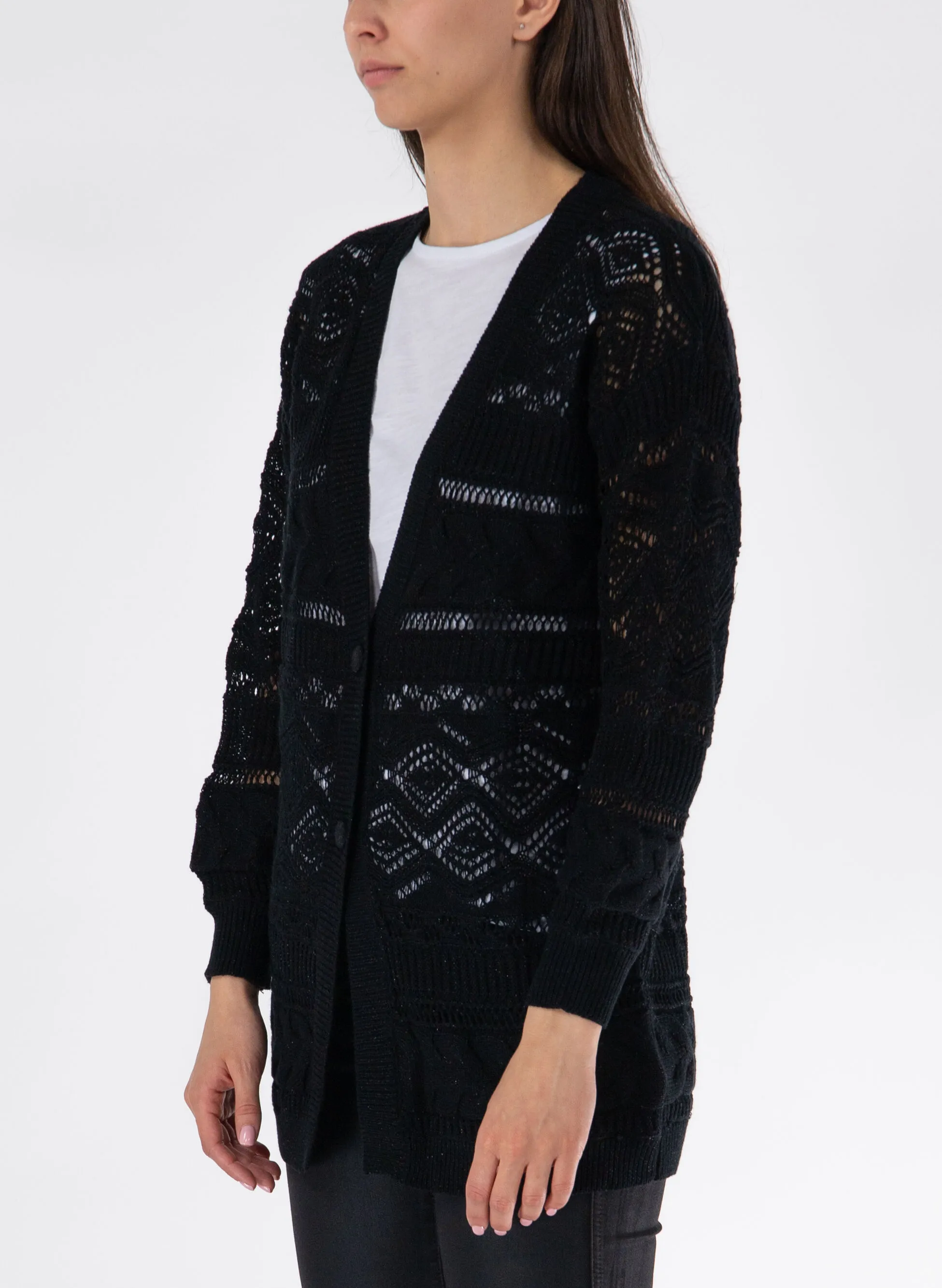 cardigan in cotone traforato
