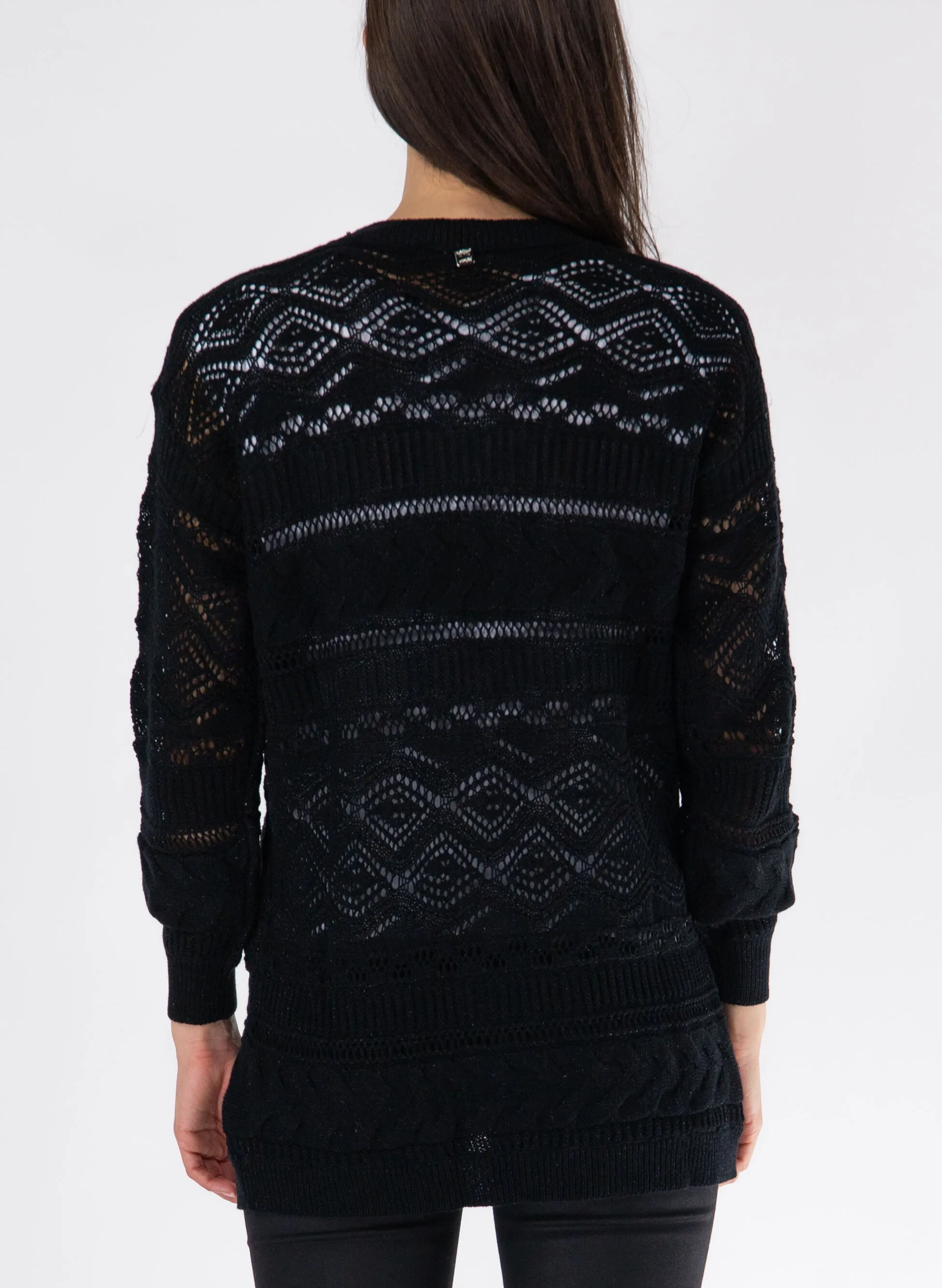 cardigan in cotone traforato