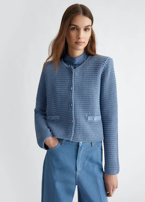 cardigan in maglia liu jo a.i.24.25.art. wf4443