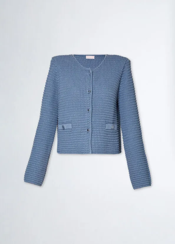 cardigan in maglia liu jo a.i.24.25.art. wf4443