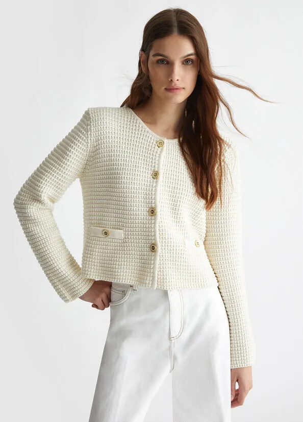 cardigan in maglia liu jo a.i.24.25.art. wf4443