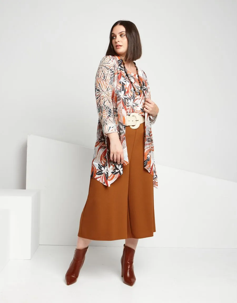 Cardigan in rete fantasia