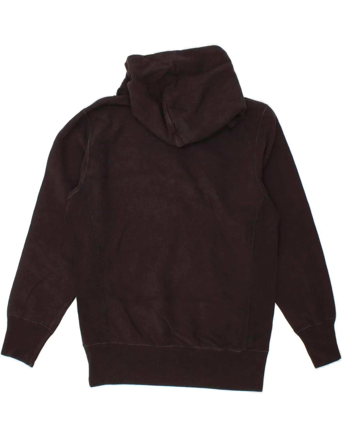 CHAMPION Mens Reverse Weave Graphic Hoodie Jumper Medium Black Cotton