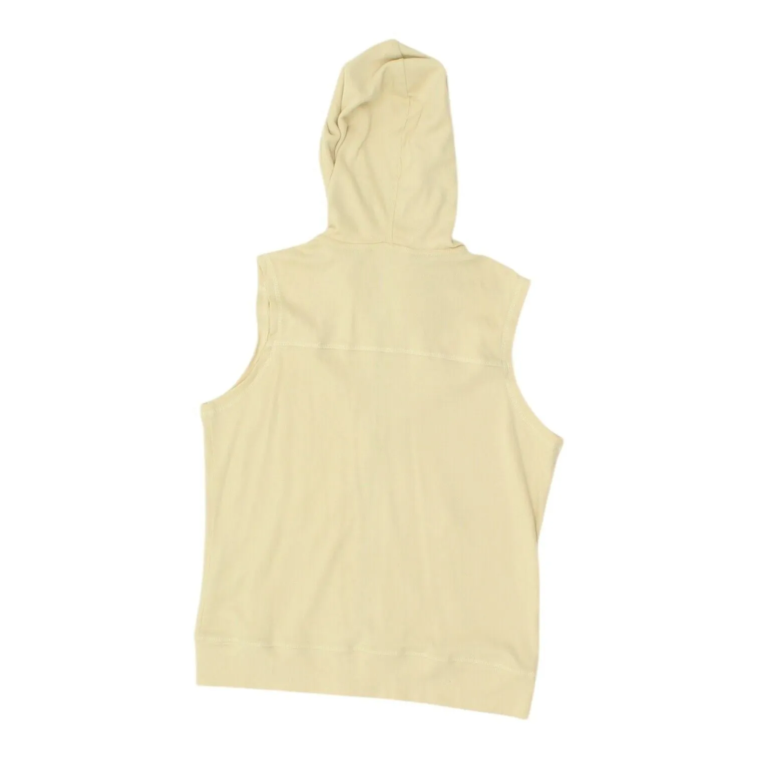 Champion Womens Beige Full Zip Sleeveless Hoodie | Vintage Vest Hoody Sportswear