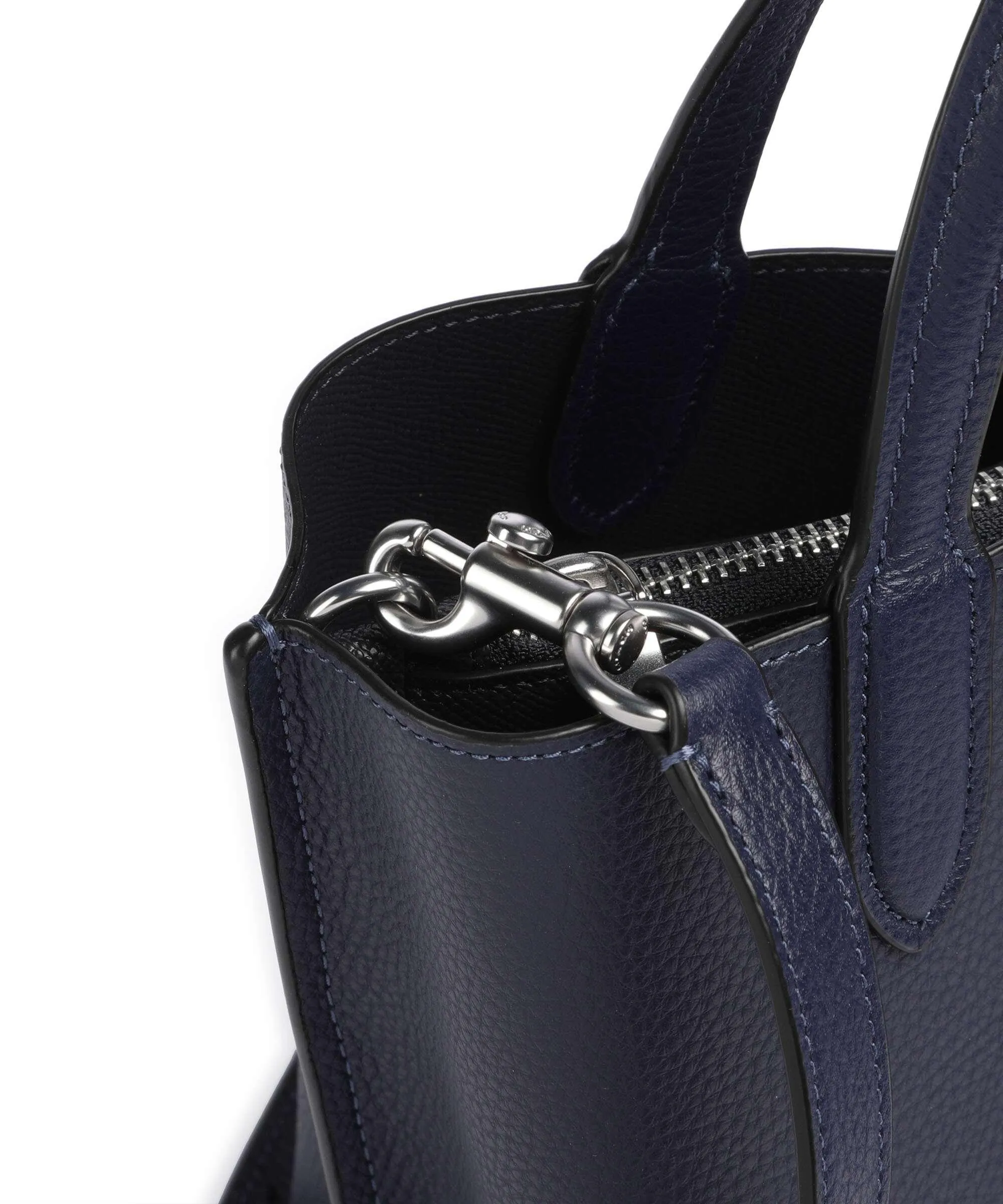  Coach Willow 24 Borsa a mano pelle di vacchetta grana navy  