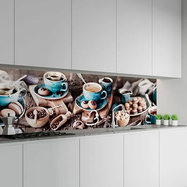 Composizione di caffè e biscotti - FOTOMURALI