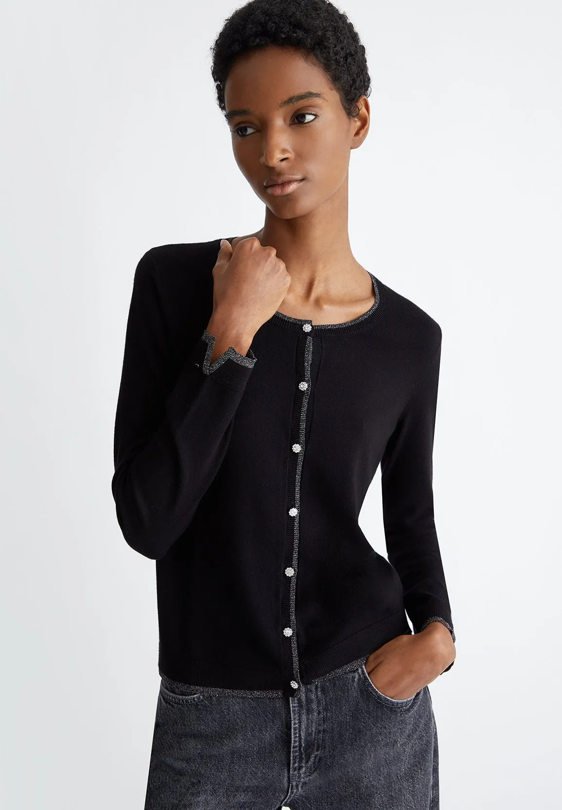 CON BOTTONI GIOIELLO - Cardigan