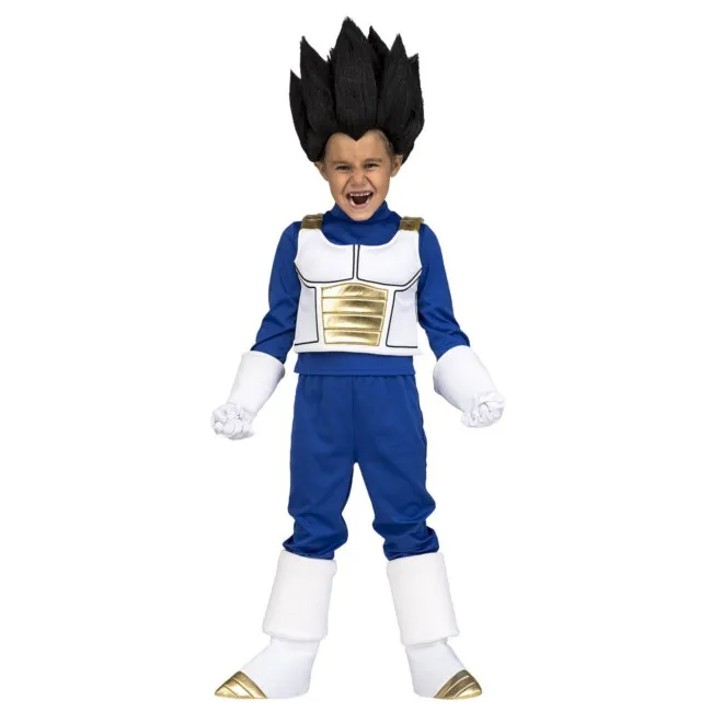 Costume da Vegeta con accessori in scatola per bambini.