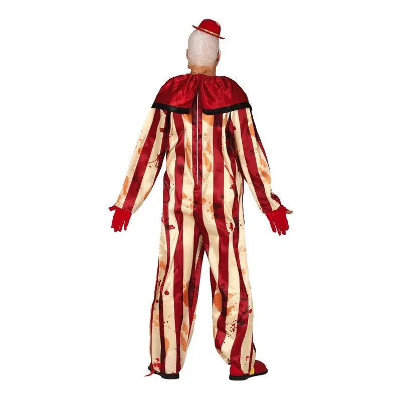 COSTUME PAGLIACCIO ASSASSINO TG.48/50 TUTA E COLLETTO VESTITO CLOWN PER TRAVESTIMENTI HALLOWEEN HORROR NO ACCESSORI