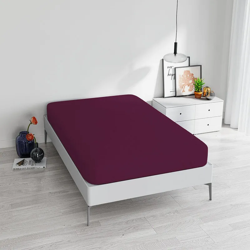 DATEX Linea Max Color lenzuola sotto con angoli, prugna MX007