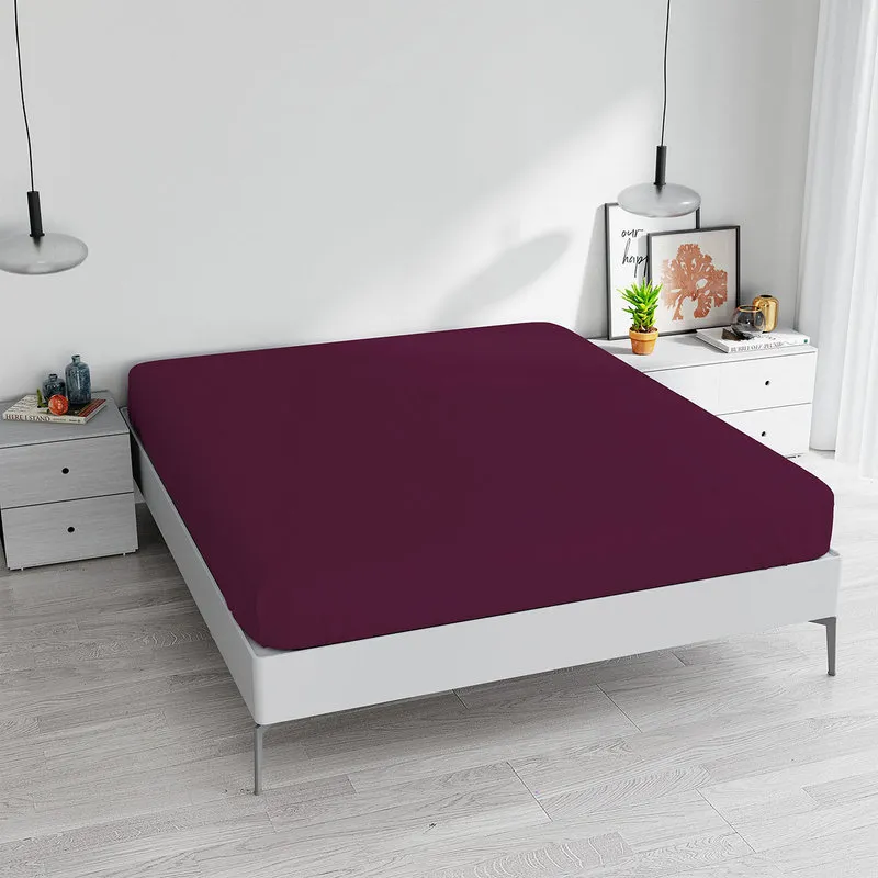 DATEX Linea Max Color lenzuola sotto con angoli, prugna MX007