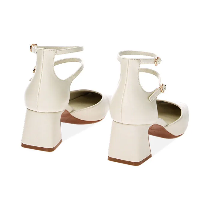 DéColleté Open Shank panna, tacco 5,8 cm
