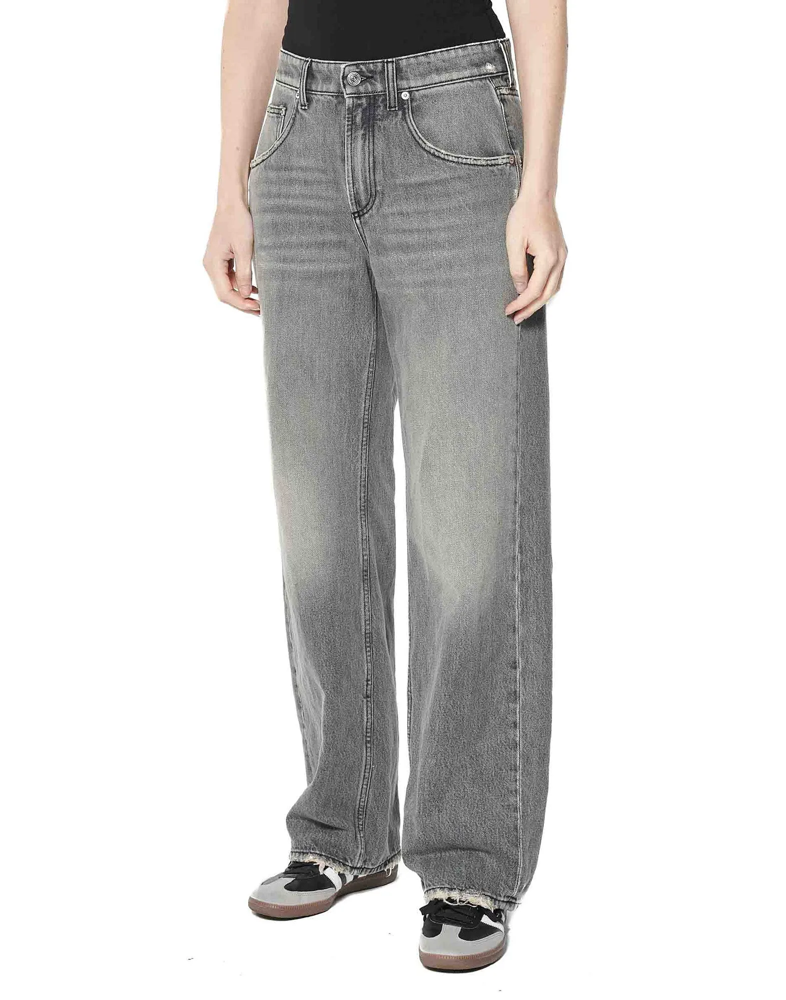 DEPARTMENT FIVE Denim Pop Gamba Larga 5 Tasche Nero