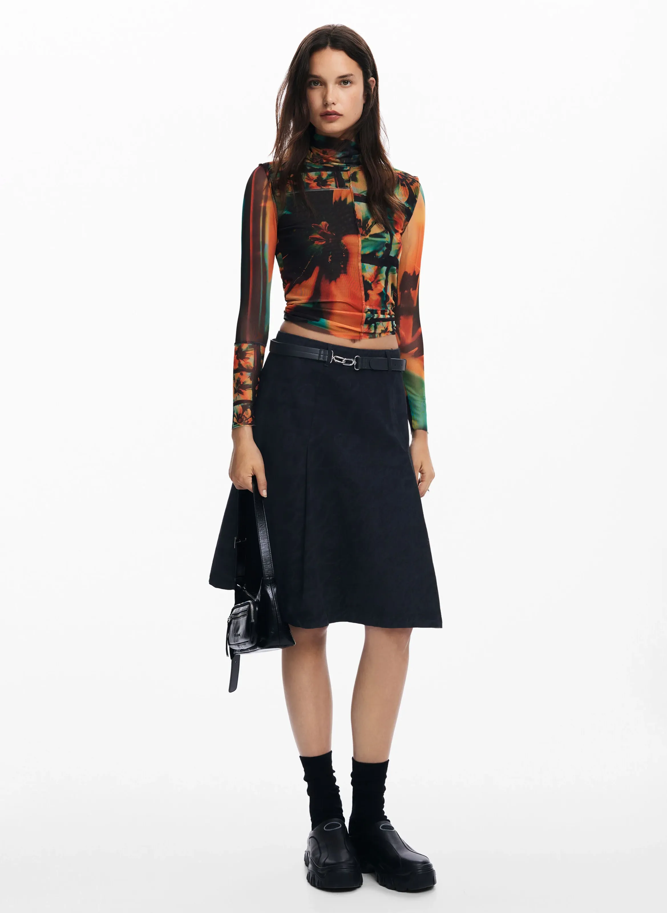  DESIGUAL   Maglietta in tulle stampato | Arancione