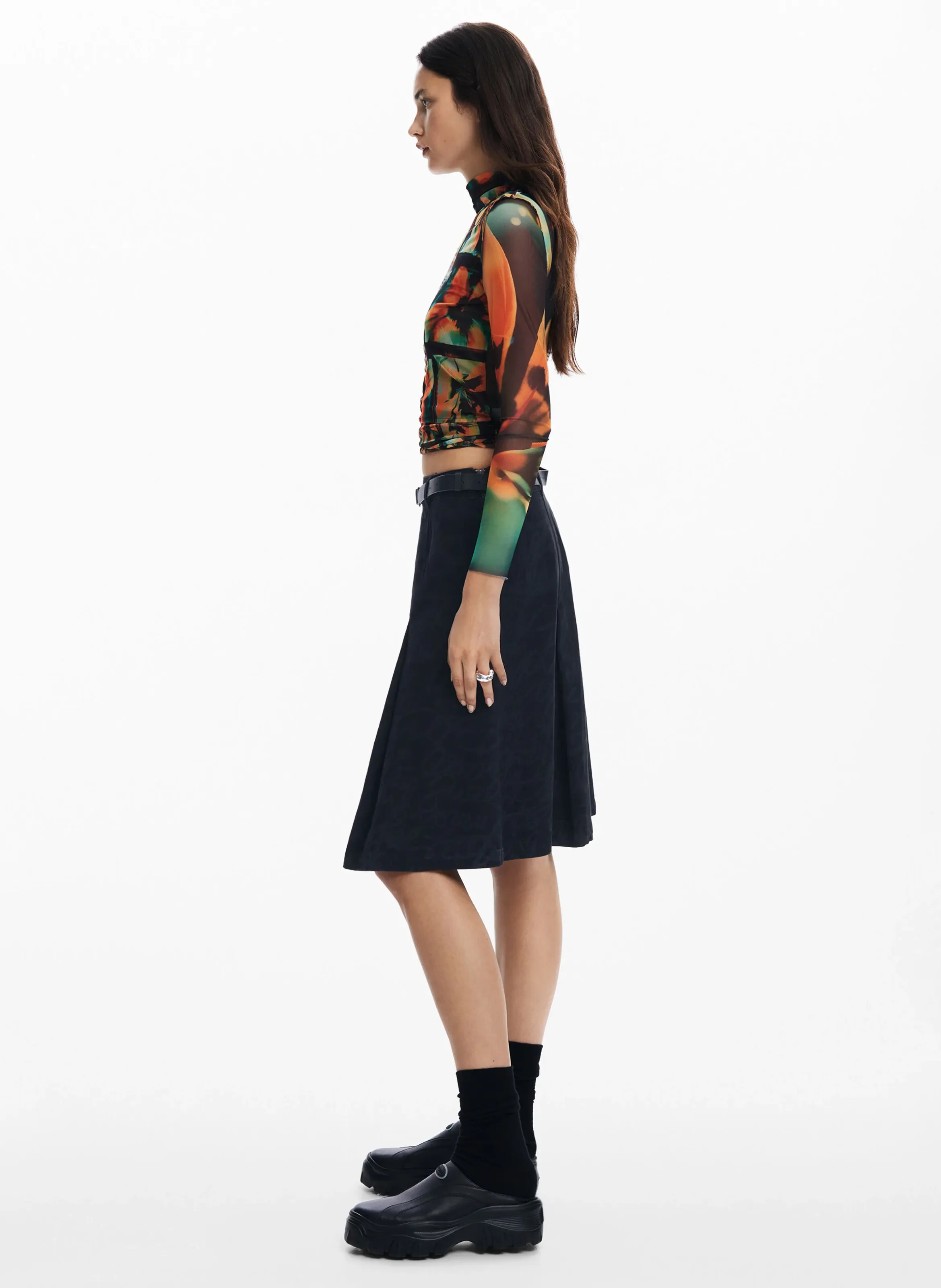  DESIGUAL   Maglietta in tulle stampato | Arancione