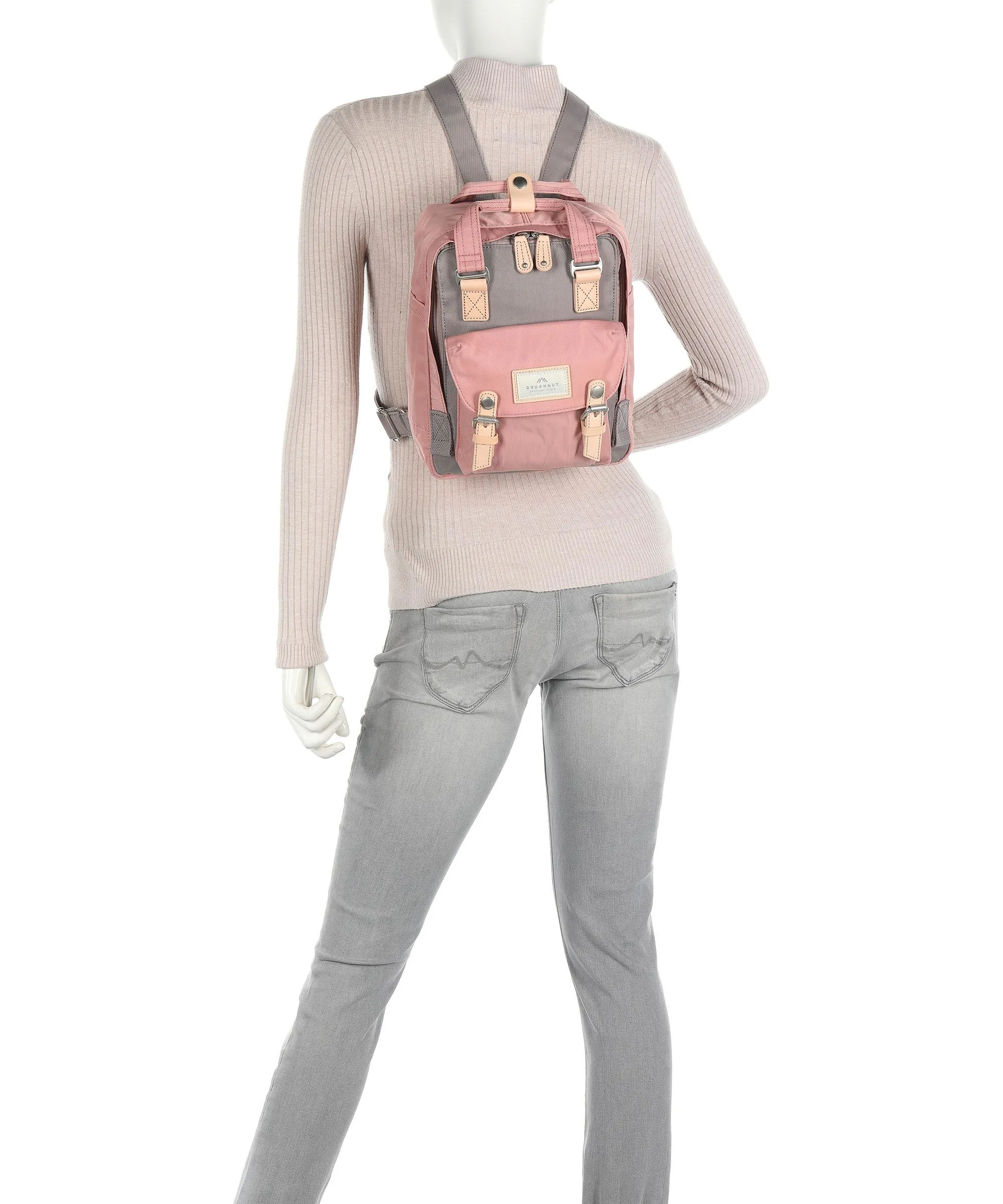  Doughnut Macaroon Mini Zaino nylon beige  