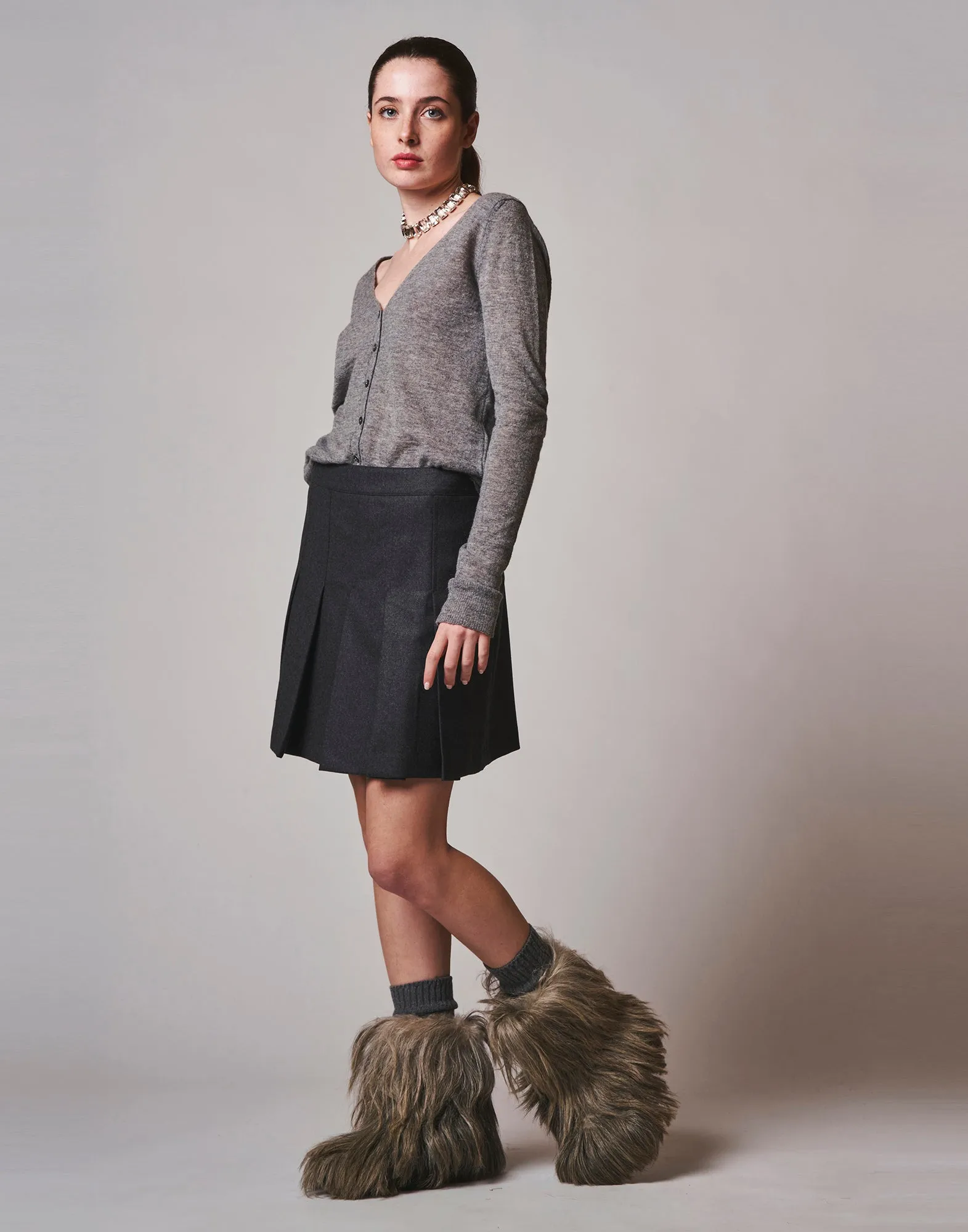 DOUUOD Light Cardigan In Garza Lana Alpaca