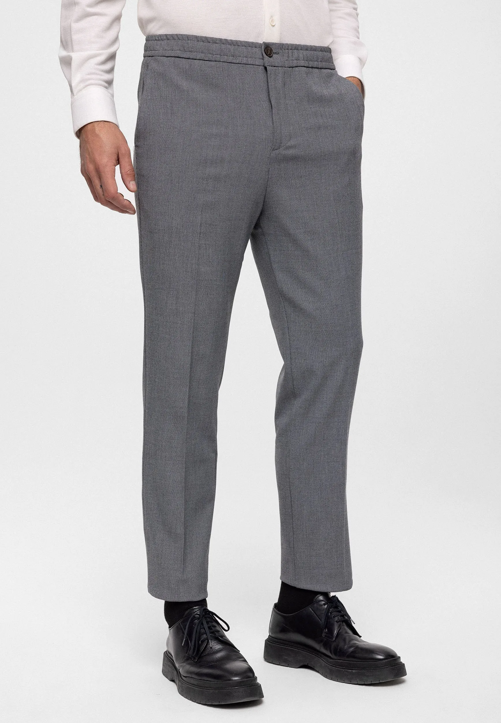 ELASTIC WAIST  BELT DETAILED - Pantaloni