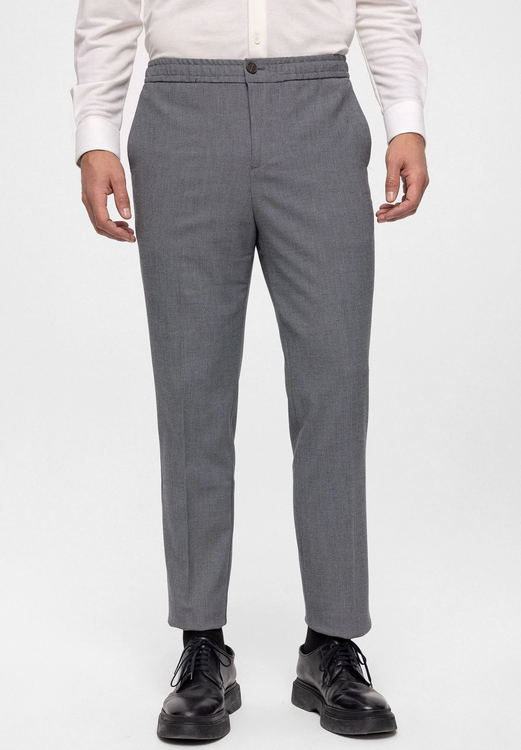 ELASTIC WAIST  BELT DETAILED - Pantaloni
