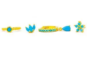 Elegante set di orecchini, ART875, colore oro