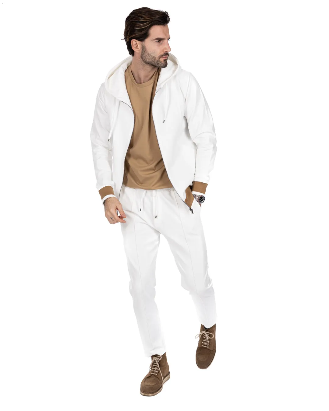Explorer - felpa tuta panna in punto milano