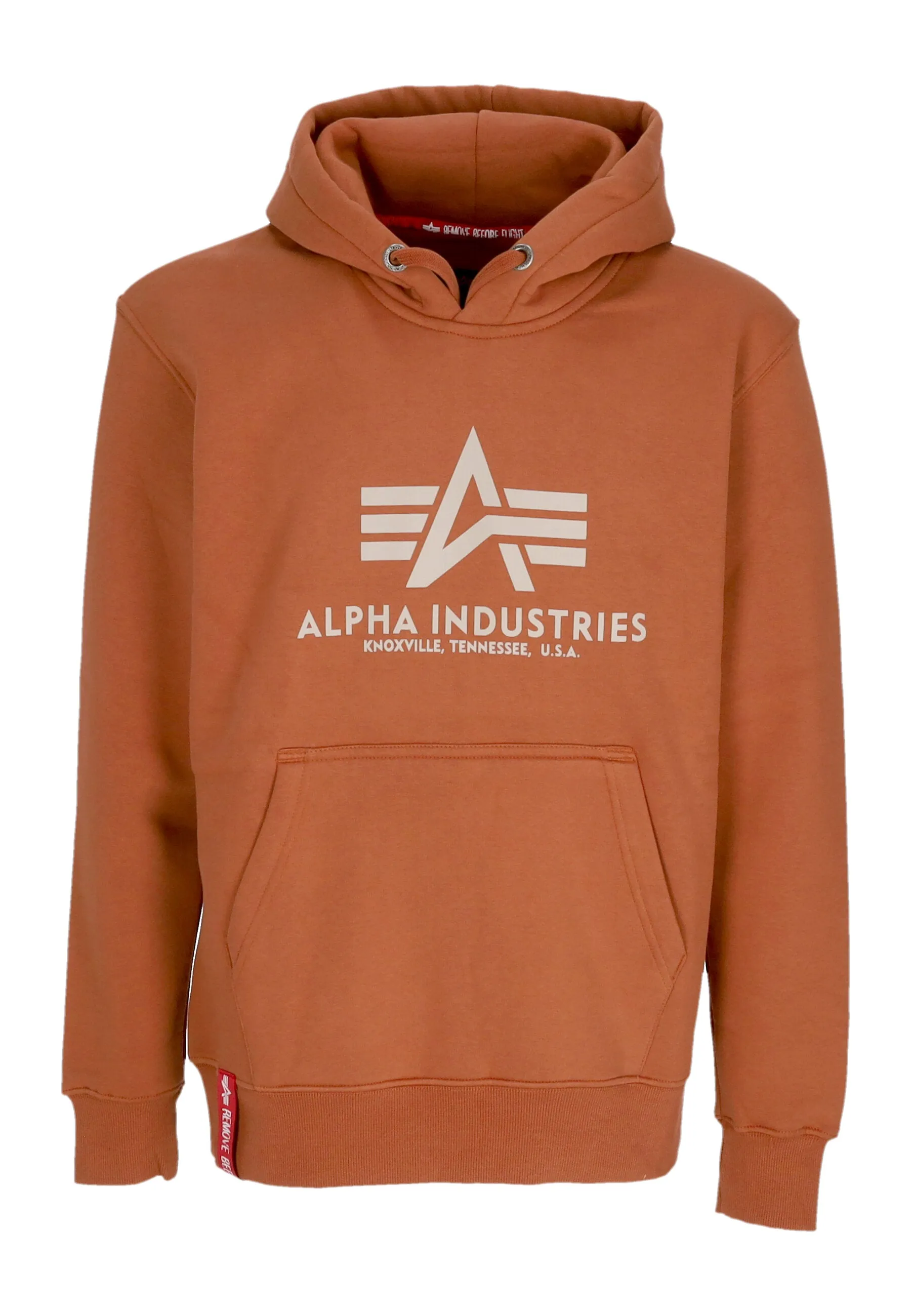 Felpa Cappuccio Uomo Basic Hoodie Hazel Brown