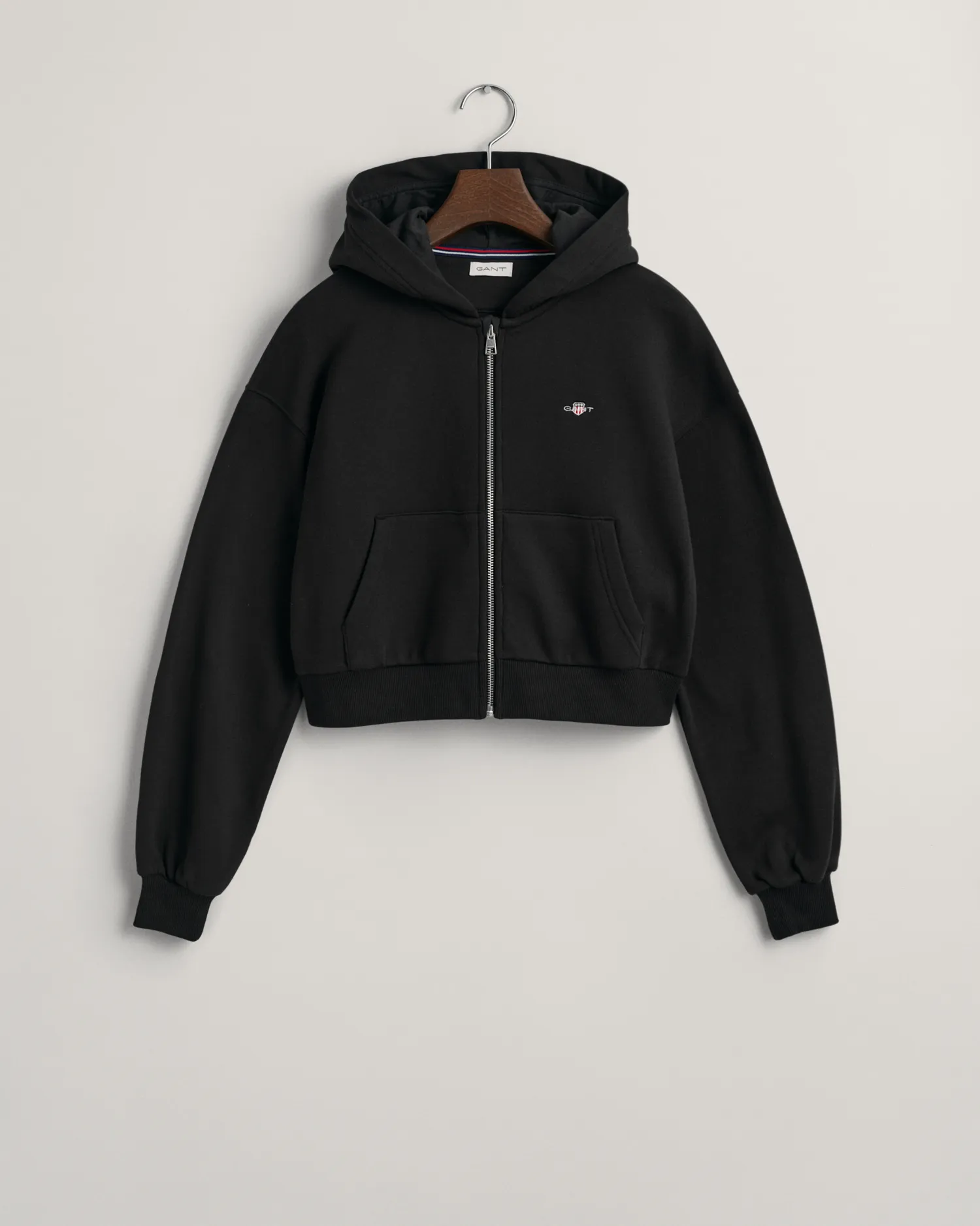 Felpa corta con cappuccio e zip Shield Teen Girls    