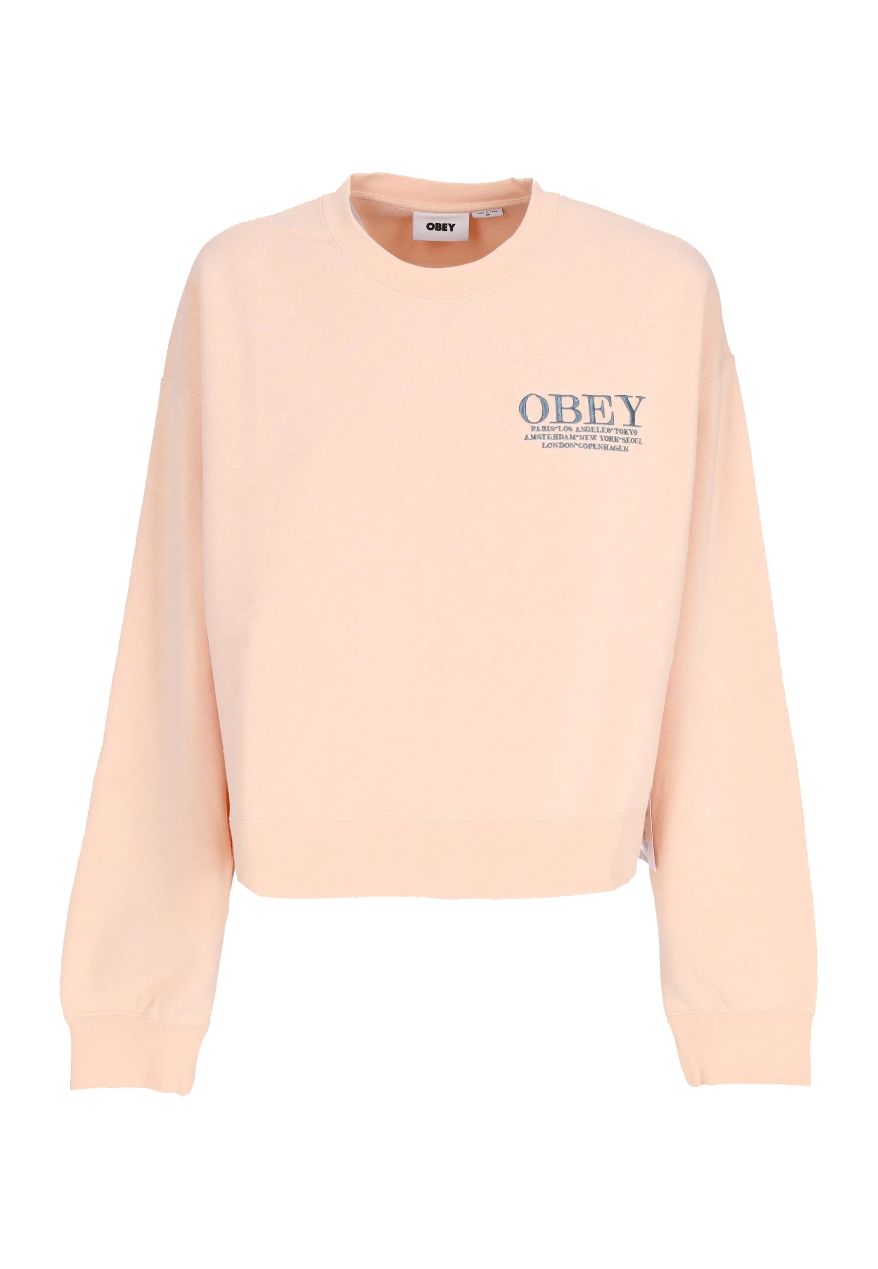 Felpa Girocollo Donna W Cities Crew Peach Parfait