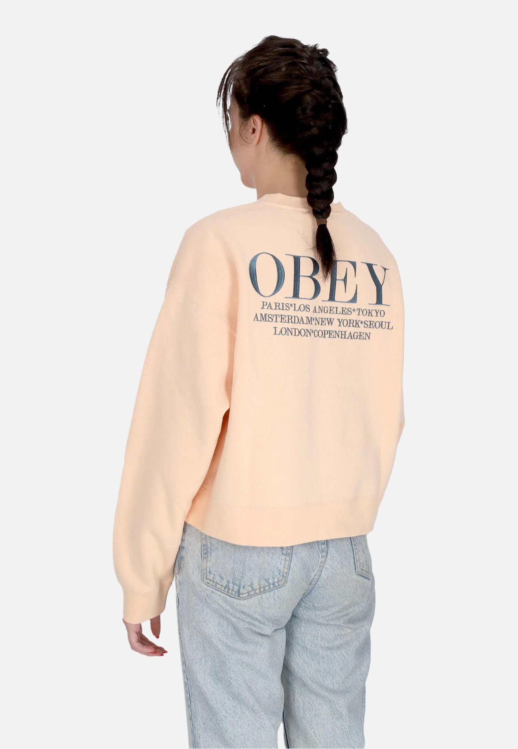 Felpa Girocollo Donna W Cities Crew Peach Parfait