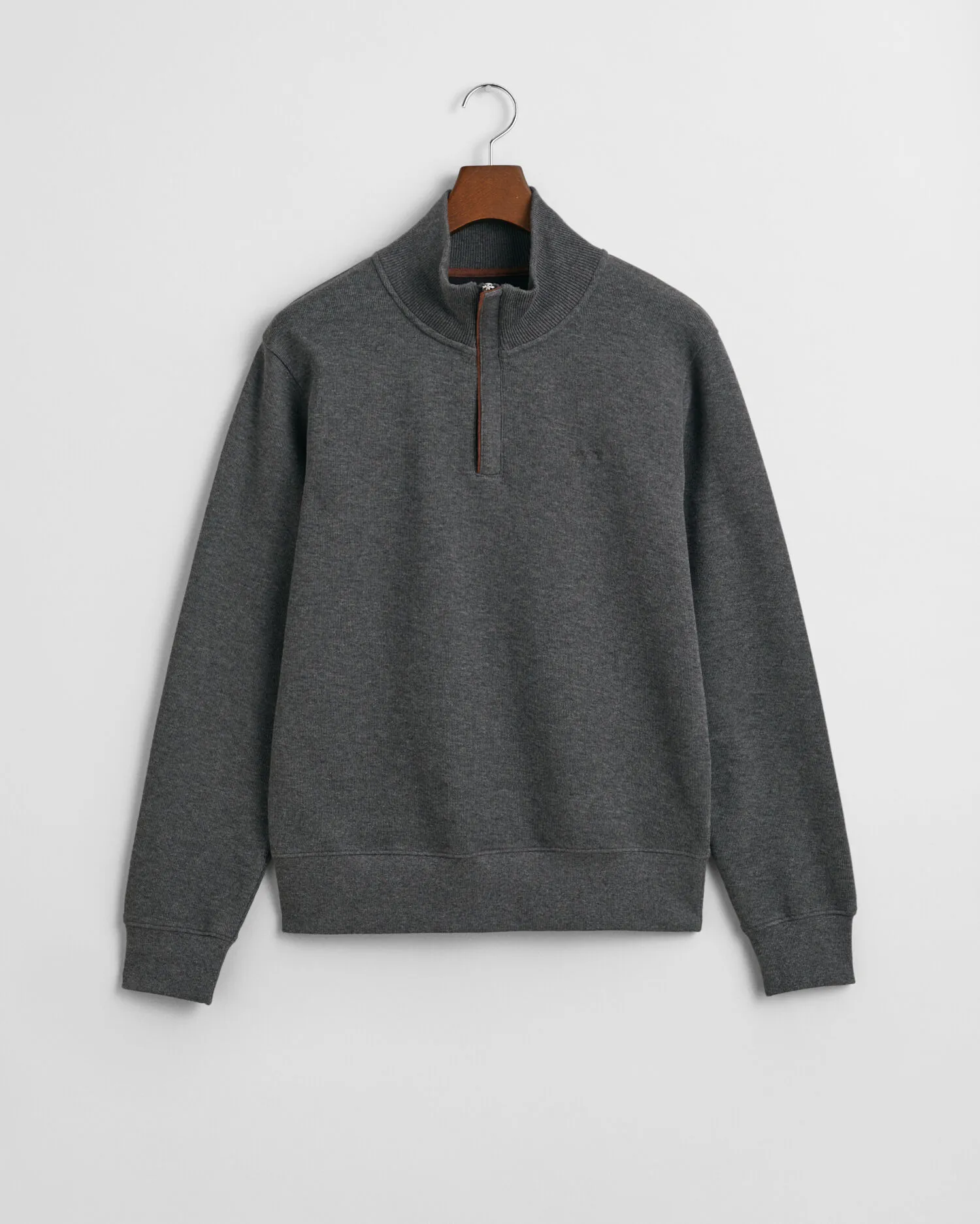 Felpa Sacker Rib con zip corta    