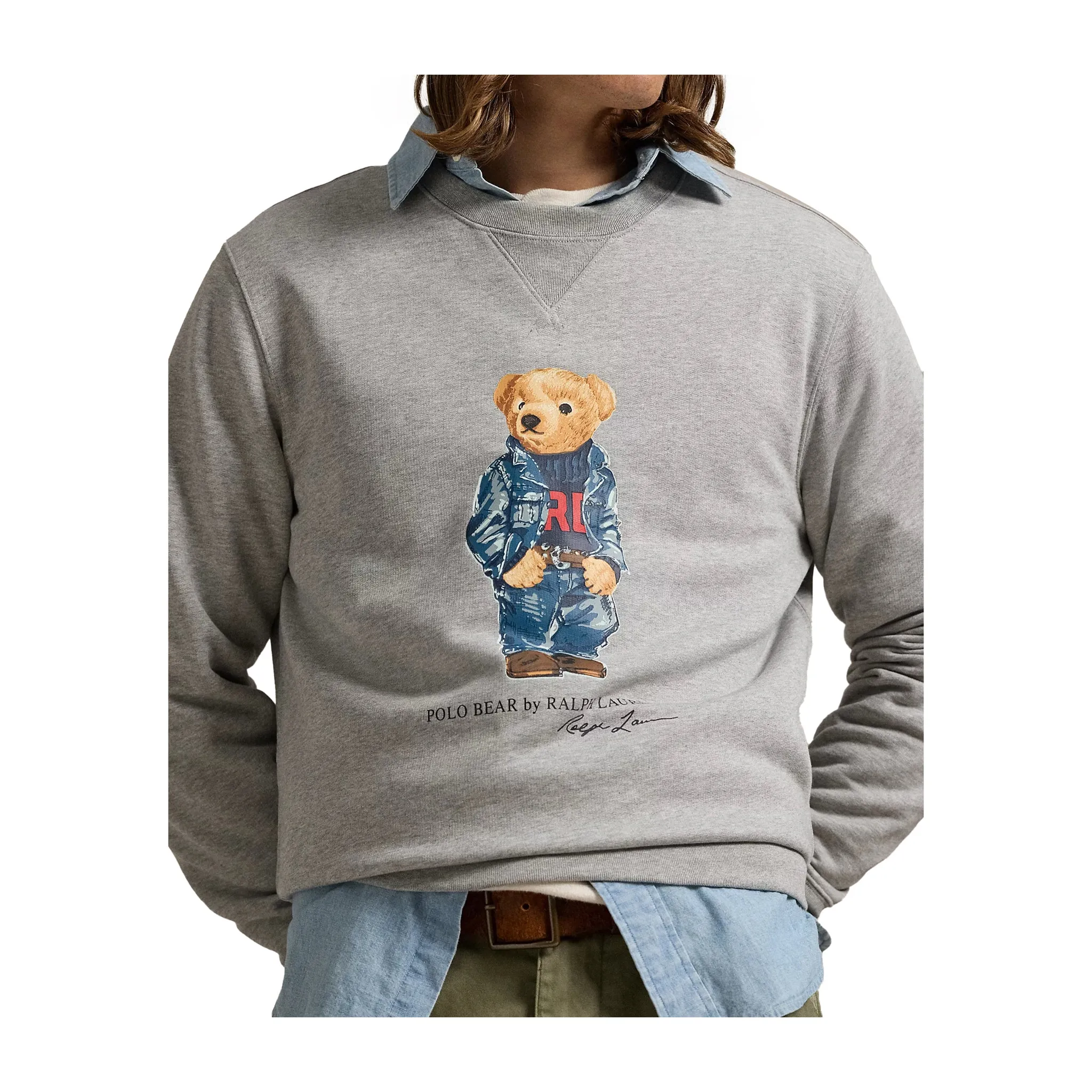 Felpa Uomo Polo Bear Grigia